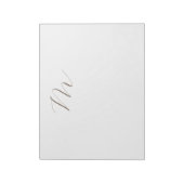 Bloc-note Monogramme calligraphie Plaque unique moderne (Tourné)