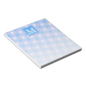 Bloc-note Monogramme Cercles bleu électrique motif (Incliné)