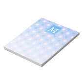 Bloc-note Monogramme Cercles bleu électrique motif (Tourné)