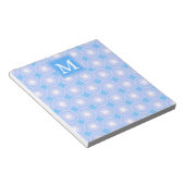 Bloc-note Monogramme Cercles bleu électrique motif (Incliné)