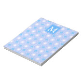 Bloc-note Monogramme Cercles bleu électrique motif (Tourné)