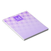 Bloc-note Monogramme cercles violets motif (Incliné)