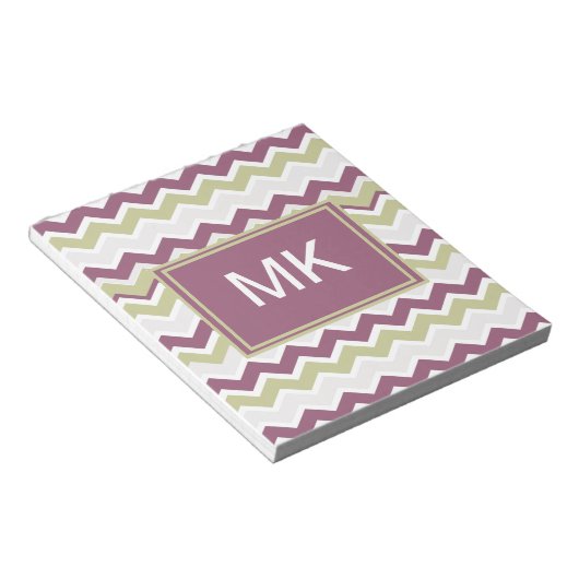 Bloc-note Monogramme Chevron Brick (Incliné)