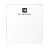 Bloc-note Monogramme Chic Moderne Tendance (Devant)