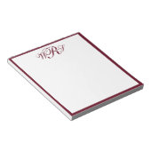 Bloc-note Monogramme Classique Bourgogne (Incliné)