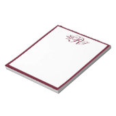 Bloc-note Monogramme Classique Bourgogne (Tourné)