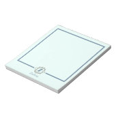 Bloc-note Monogramme classique initial dans les cadres Nom p (Tourné)