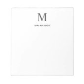 Bloc-note Monogramme classique moderne simple et professionn (Devant)