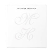 Bloc-note Monogramme Classique Professionnel Plain Minimalis (Devant)
