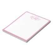 Bloc-note Monogramme Classique Rose (Tourné)
