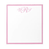 Bloc-note Monogramme Classique Rose (Devant)