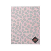 Bloc-note Monogramme Dalmatien Noir et Rouge (Tourné)