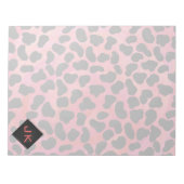 Bloc-note Monogramme Dalmatien Noir et Rouge (Devant)