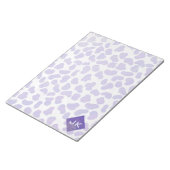 Bloc-note Monogramme Dalmatien violet et blanc (Incliné)
