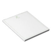 Bloc-note Monogramme d'arbre de palmier vert et blanc Palmet (Incliné)