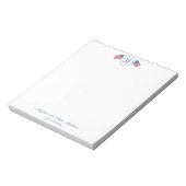 Bloc-note Monogramme de famille avec drapeau américain patri (Tourné)