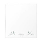 Bloc-note Monogramme de feuillage simple (Devant)