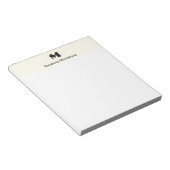 Bloc-note Monogramme de lettre de nom personnalisé minimal e (Incliné)