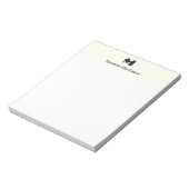 Bloc-note Monogramme de lettre de nom personnalisé minimal e (Tourné)
