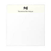 Bloc-note Monogramme de lettre de nom personnalisé minimal e (Devant)