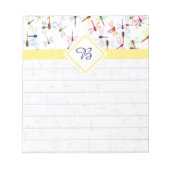 Bloc-note Monogramme de libellules colorées (Devant)