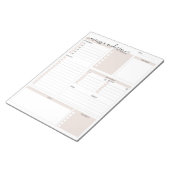 Bloc-note monogramme de l'organisateur du planificateur quot (Incliné)