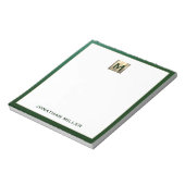 Bloc-note Monogramme de luxe Emerald Gold (Tourné)
