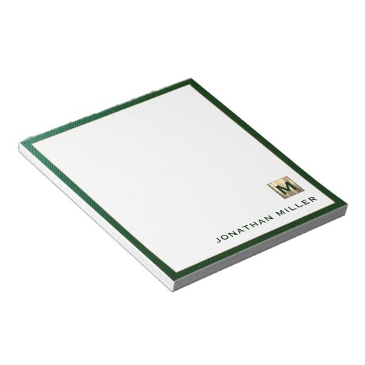 Bloc-note Monogramme de luxe moderne (Incliné)