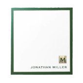 Bloc-note Monogramme de luxe moderne (Devant)