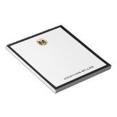 Bloc-note Monogramme de luxe simple (Incliné)