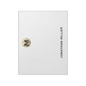 Bloc-note Monogramme de luxe simple 11 x 8,5 (Tourné)