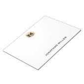 Bloc-note Monogramme de luxe simple 11 x 8,5 (Incliné)