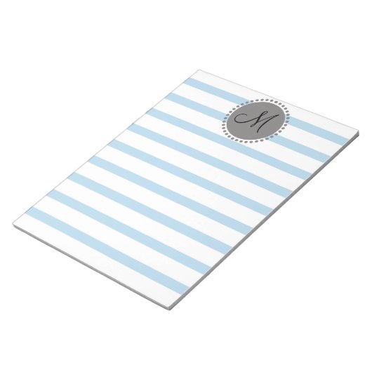 Bloc-note Monogramme de mémo Motif à bandes simples (Incliné)