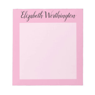 Bloc-note Monogramme de nom de typographie minimaliste