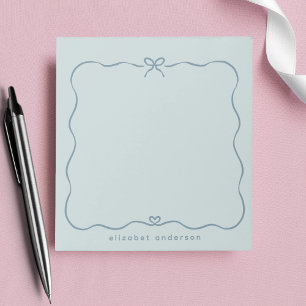 Bloc-note Monogramme de nom mignon pastel minimaliste