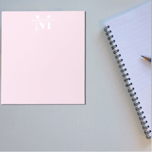 Bloc-note Monogramme de nom personnalisé