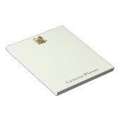 Bloc-note Monogramme de nom personnalisé de la Saint-Patrick (Incliné)