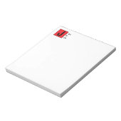 Bloc-note Monogramme de nom professionnel élégant moderne (Tourné)