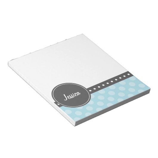 Bloc-note Monogramme de point de polka (Incliné)