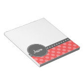 Bloc-note Monogramme de point de polka (Incliné)