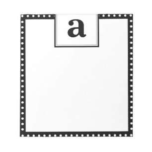 Bloc-note Monogramme de point de polka