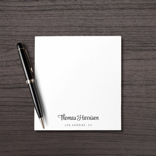 Bloc-note Monogramme de script de signature élégant