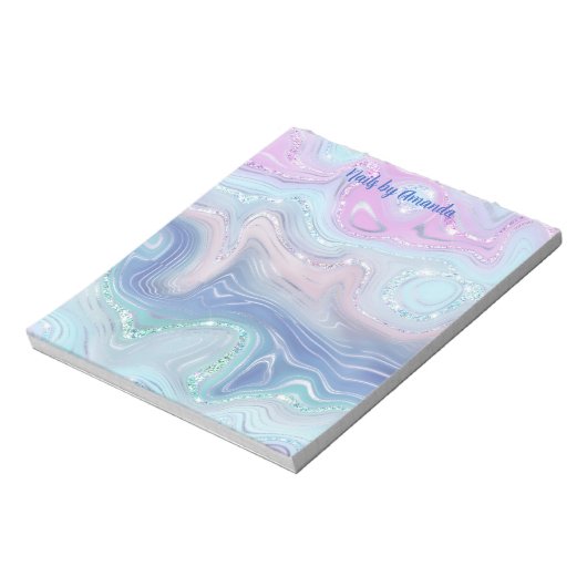 Bloc-note Monogramme de torsade d'aquarelle moderne (Tourné)