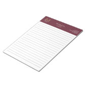 Bloc-note Monogramme d'or de la couronne de laurier classiqu (Incliné)