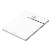 Bloc-note Monogramme d'or noir simple (Tourné)