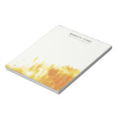 BLOC-NOTE MONOGRAMME DU FOLIAGE D'ARBRE D'EAU JAUNE (Tourné)