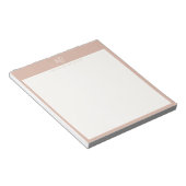 Bloc-note Monogramme élégant en écriture rose (Incliné)