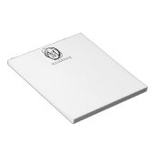 Bloc-note Monogramme élégant et moderne Nom (Incliné)