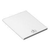 Bloc-note Monogramme élégant minimal classique moderne (Incliné)