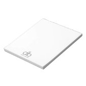 Bloc-note Monogramme élégant minimal classique moderne (Tourné)